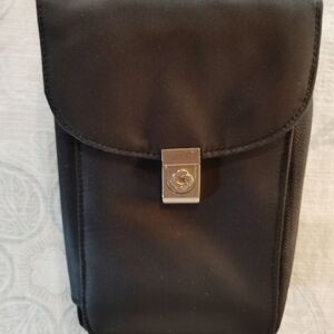 Samsonite Black Messenger Pouch with Silver Clasp